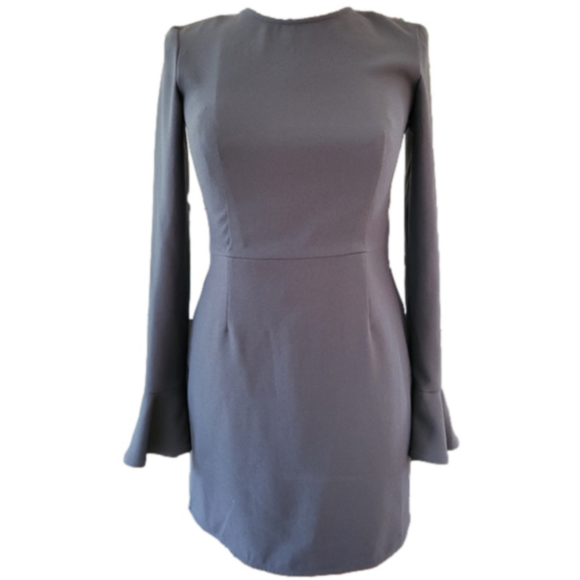 Leith Dresses & Skirts - Leith Blue Flare Sleeve keyhole Back Dress-Size Small